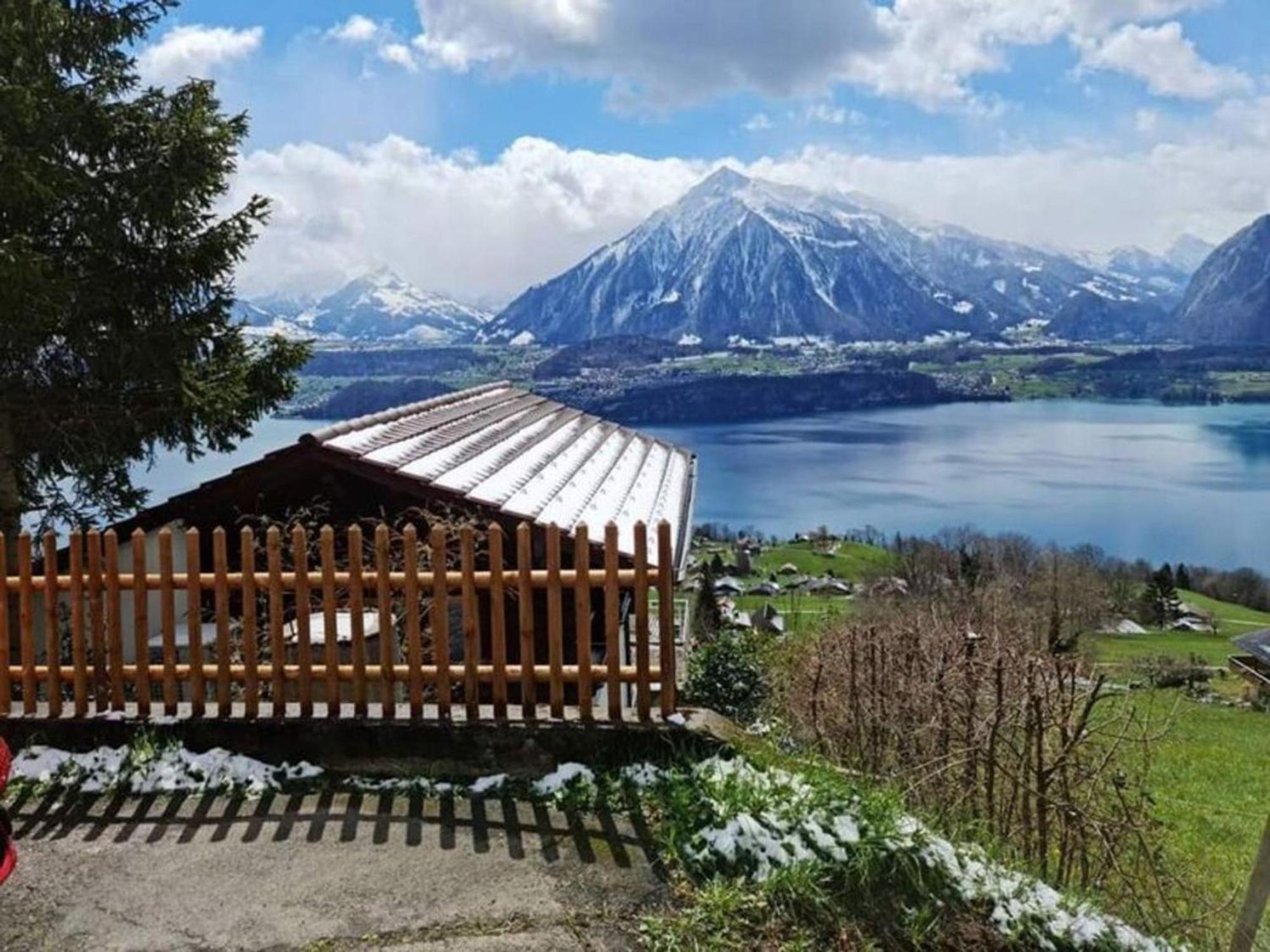 Chalet With View Of The Mountains And The Thun Lake Sigriswil Exteriör bild