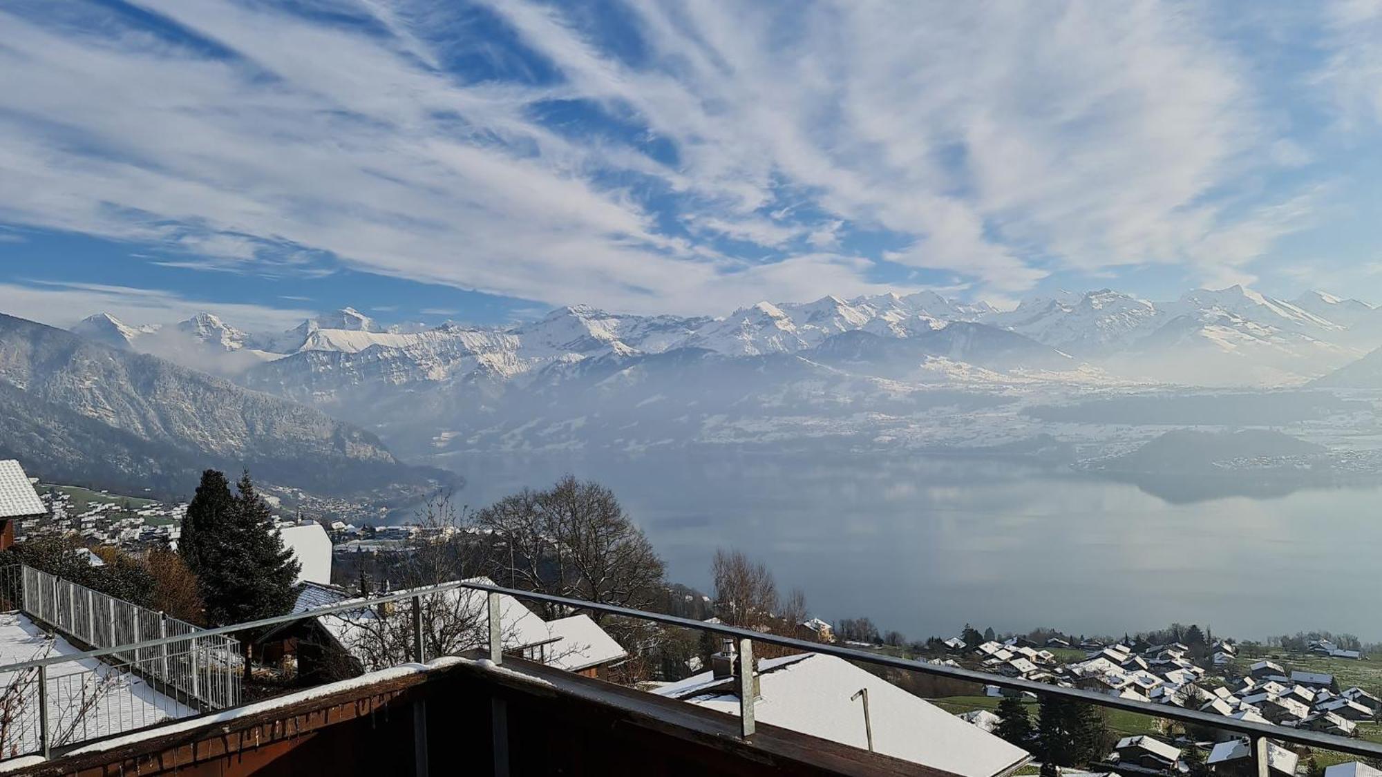 Chalet With View Of The Mountains And The Thun Lake Sigriswil Exteriör bild