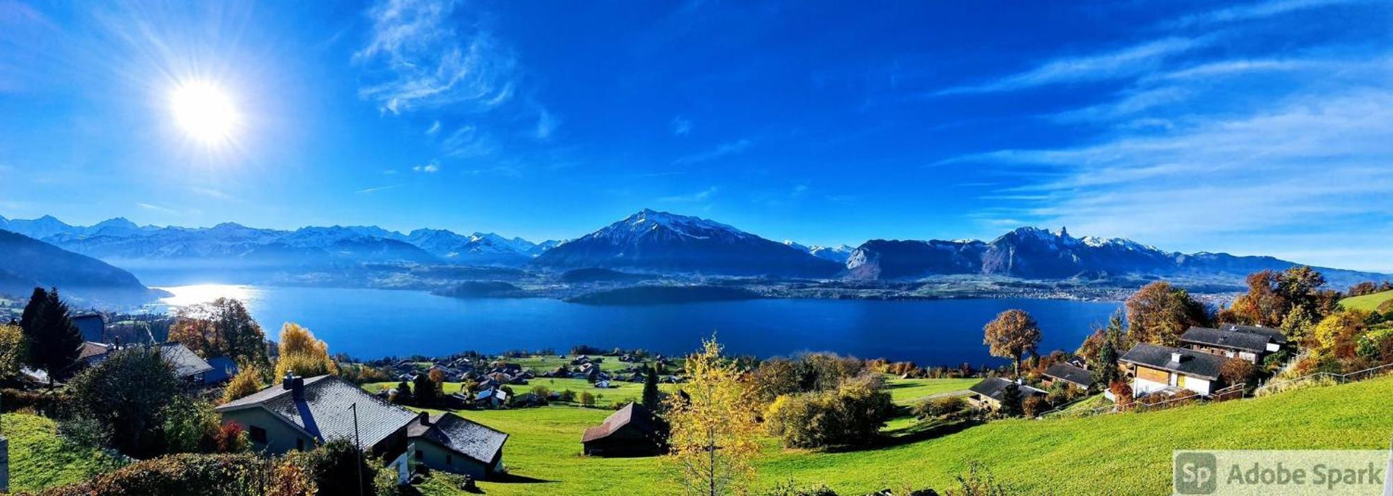 Chalet With View Of The Mountains And The Thun Lake Sigriswil Exteriör bild