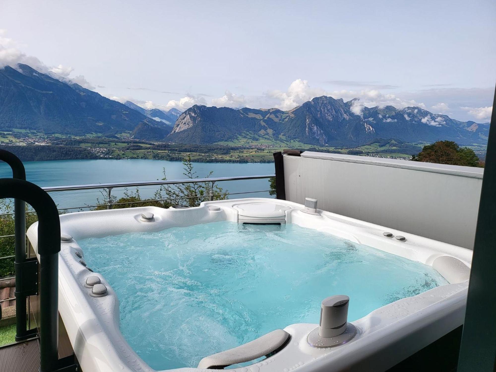 Chalet With View Of The Mountains And The Thun Lake Sigriswil Exteriör bild