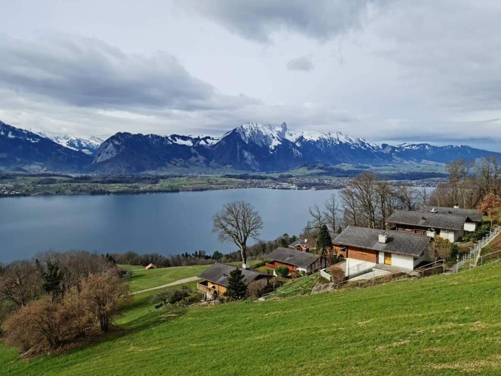 Chalet With View Of The Mountains And The Thun Lake Sigriswil Exteriör bild