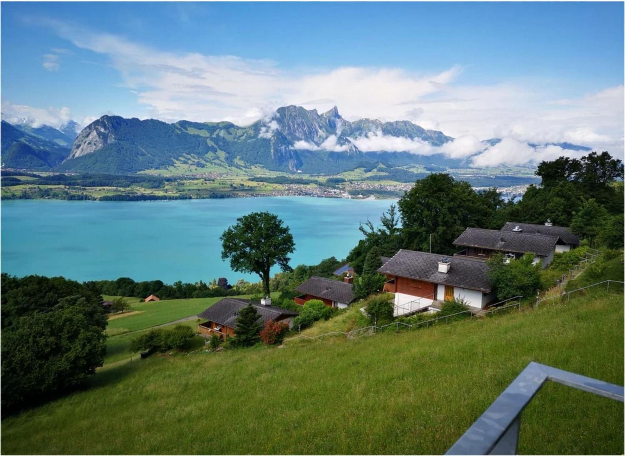 Chalet With View Of The Mountains And The Thun Lake Sigriswil Exteriör bild