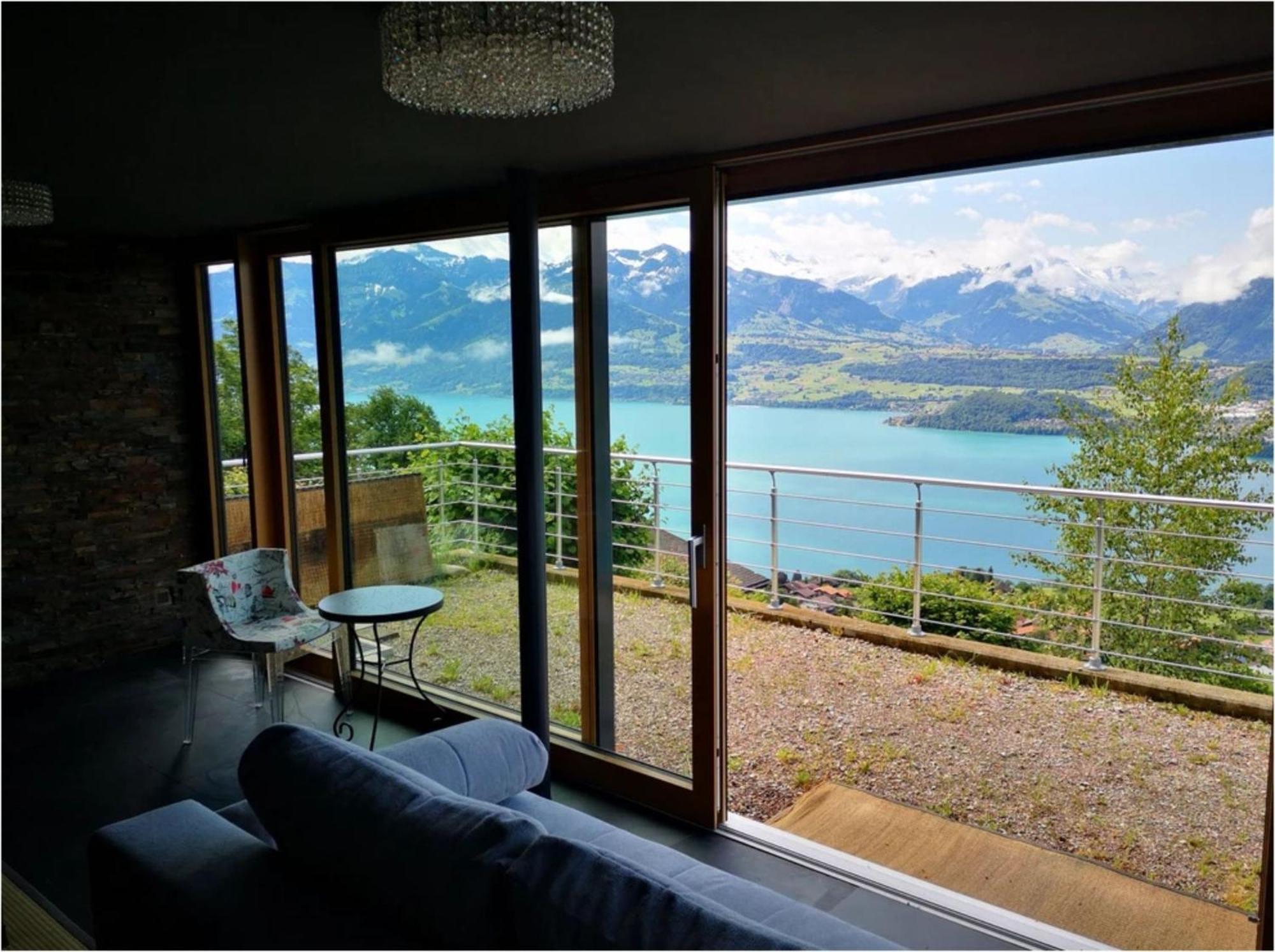 Chalet With View Of The Mountains And The Thun Lake Sigriswil Exteriör bild