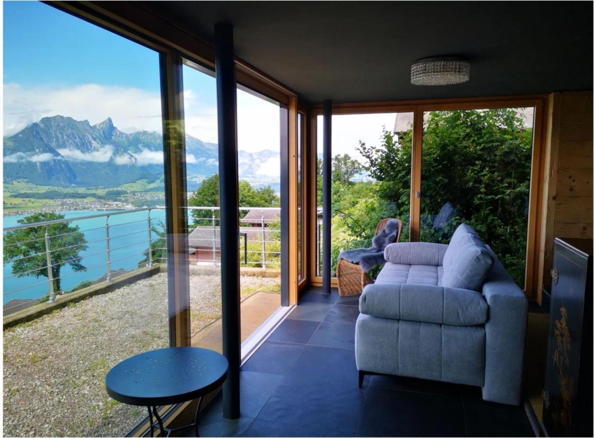 Chalet With View Of The Mountains And The Thun Lake Sigriswil Exteriör bild