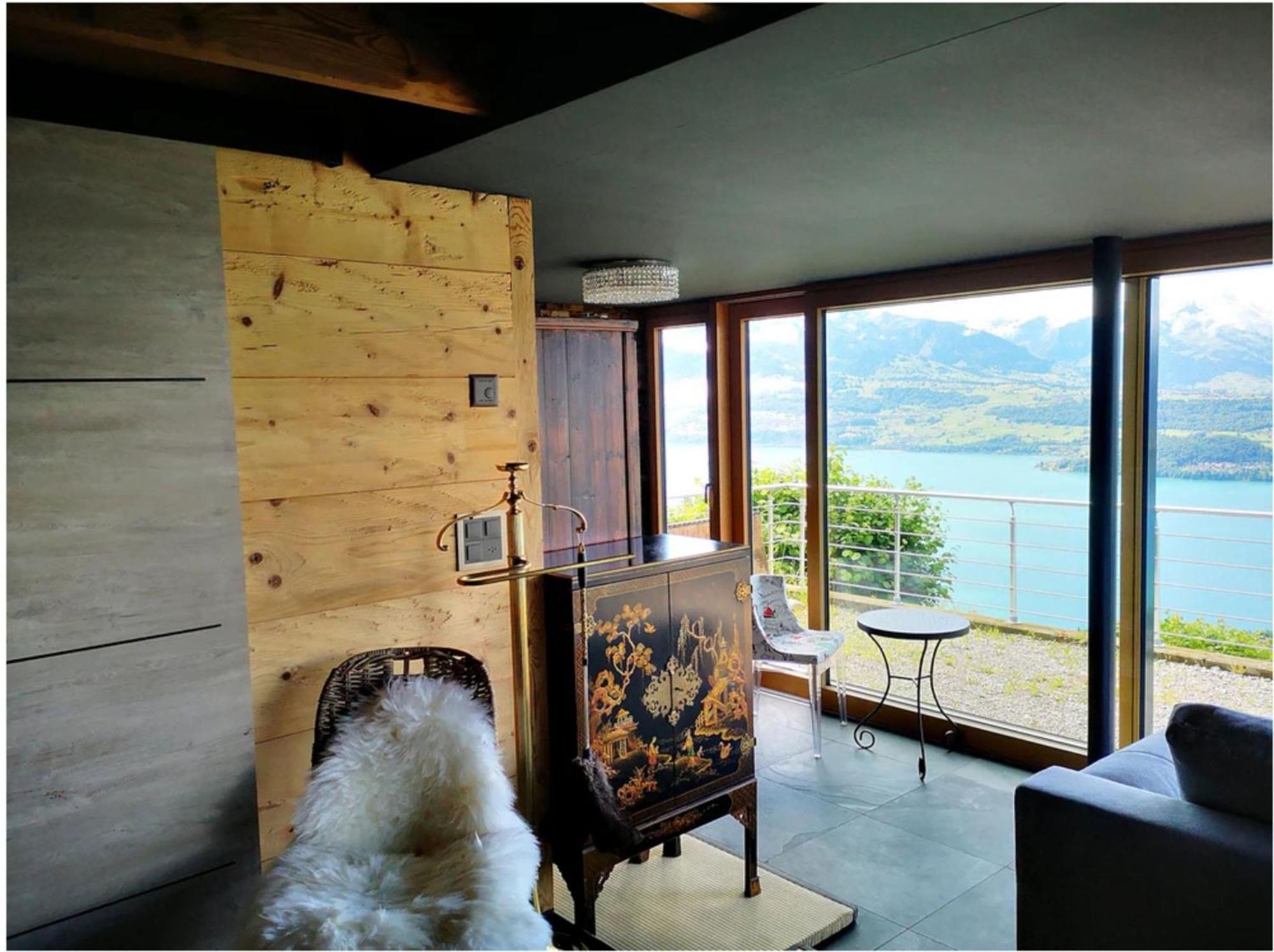 Chalet With View Of The Mountains And The Thun Lake Sigriswil Exteriör bild