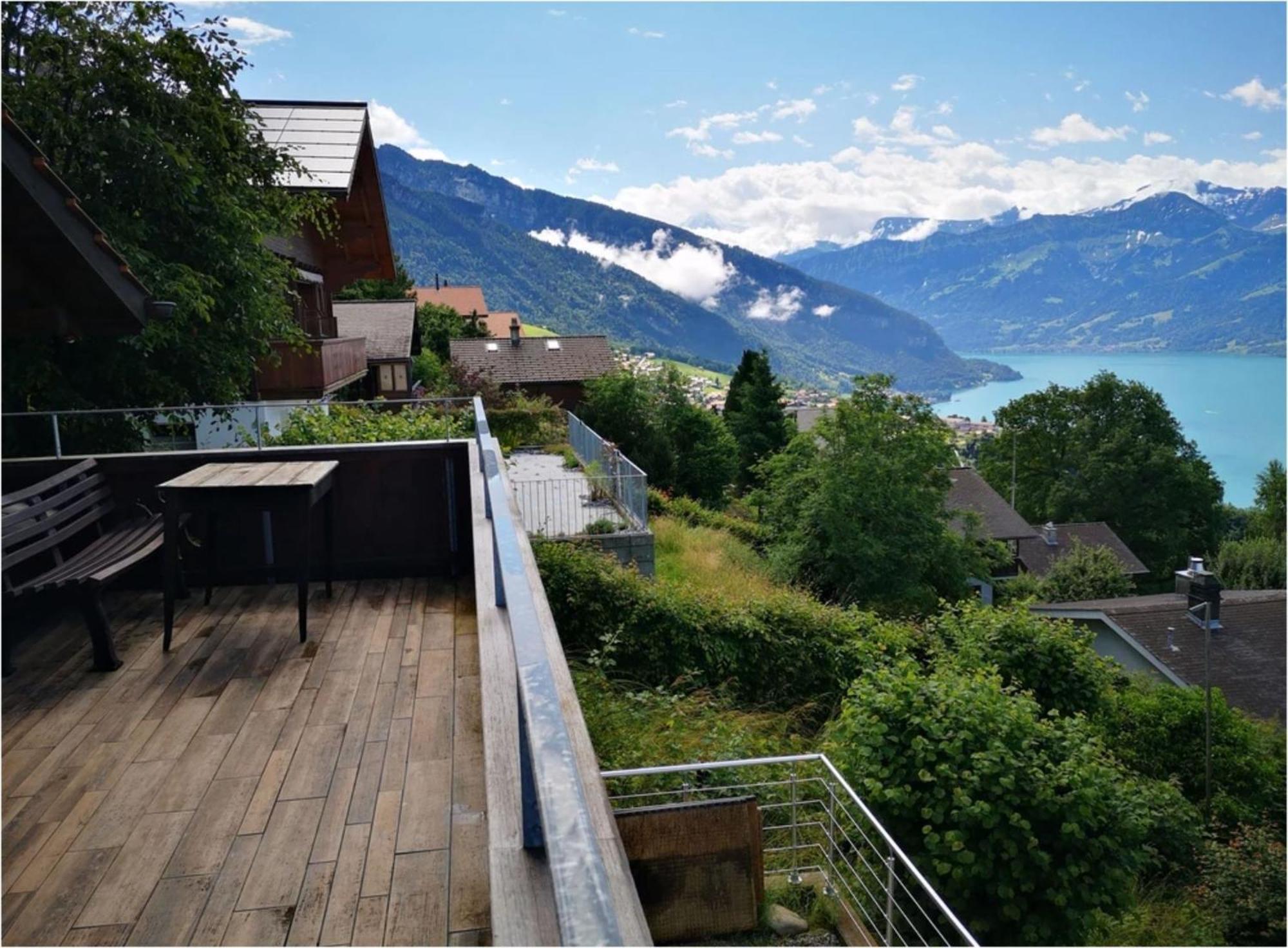 Chalet With View Of The Mountains And The Thun Lake Sigriswil Exteriör bild