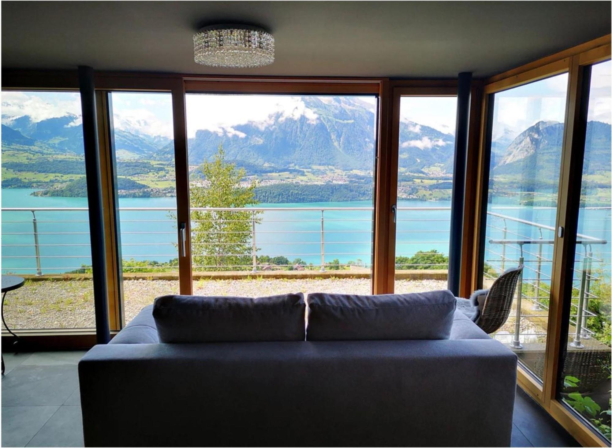 Chalet With View Of The Mountains And The Thun Lake Sigriswil Exteriör bild