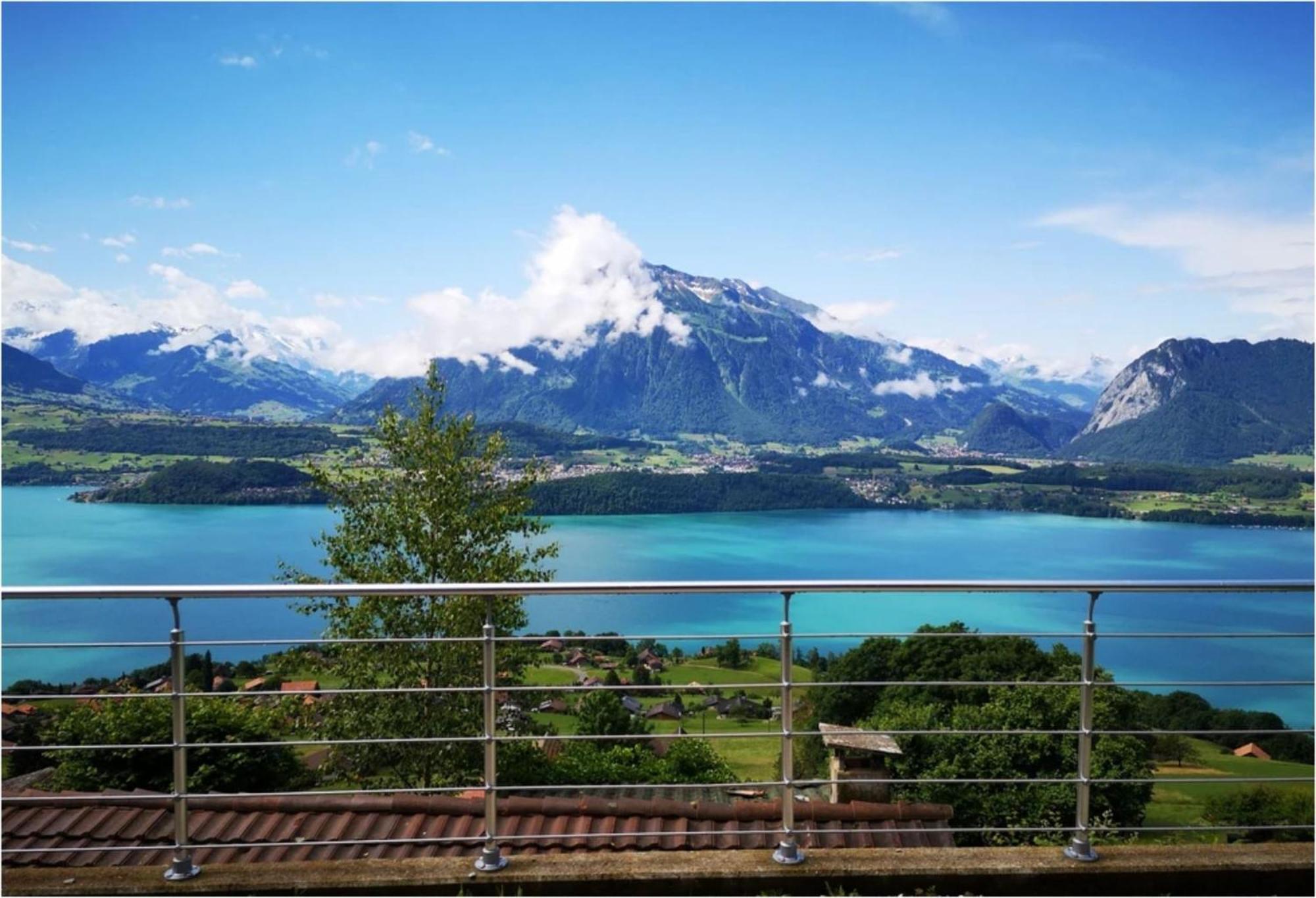 Chalet With View Of The Mountains And The Thun Lake Sigriswil Exteriör bild